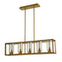 Modern Brushed Gold Chandelier for Kitchen Island
